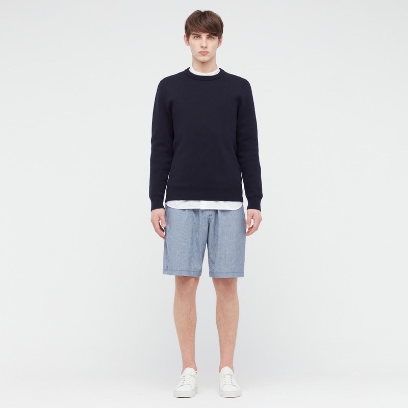 Quần sóc kẻ sọc dọc nhỏ nam trẻ trung, năng động của Uniqlo