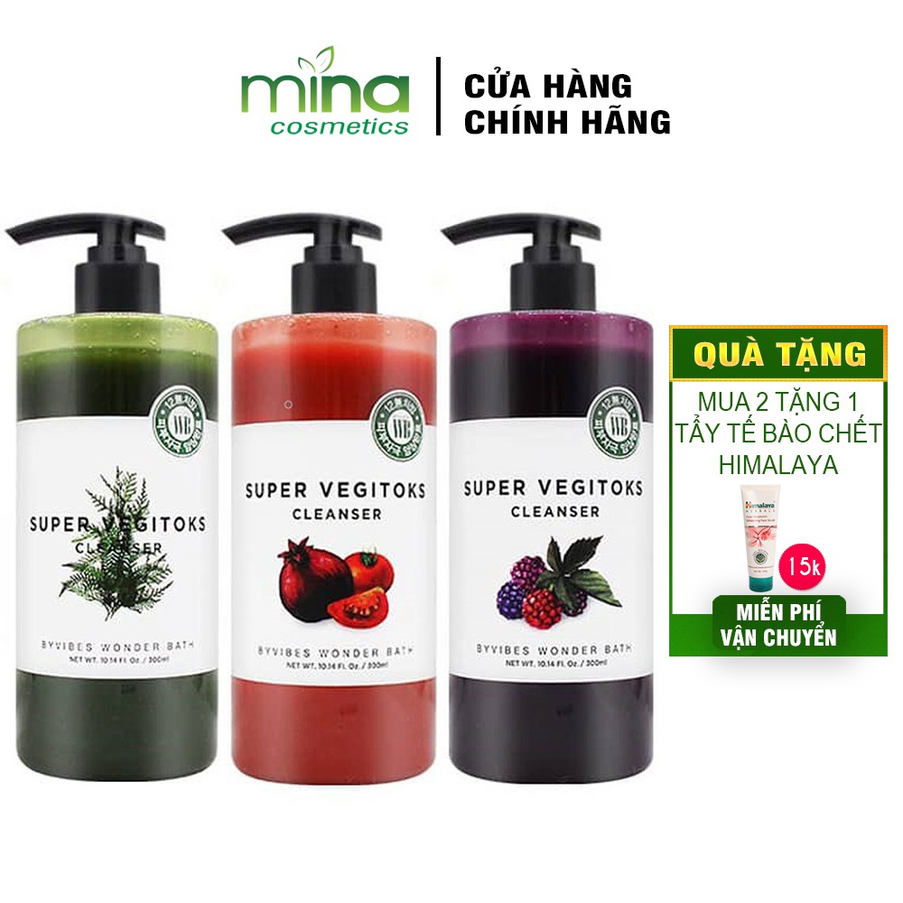 Sữa Rửa Mặt Rau Củ Thải Độc Super Vegitoks Cleanser Wonder Bath 300ml