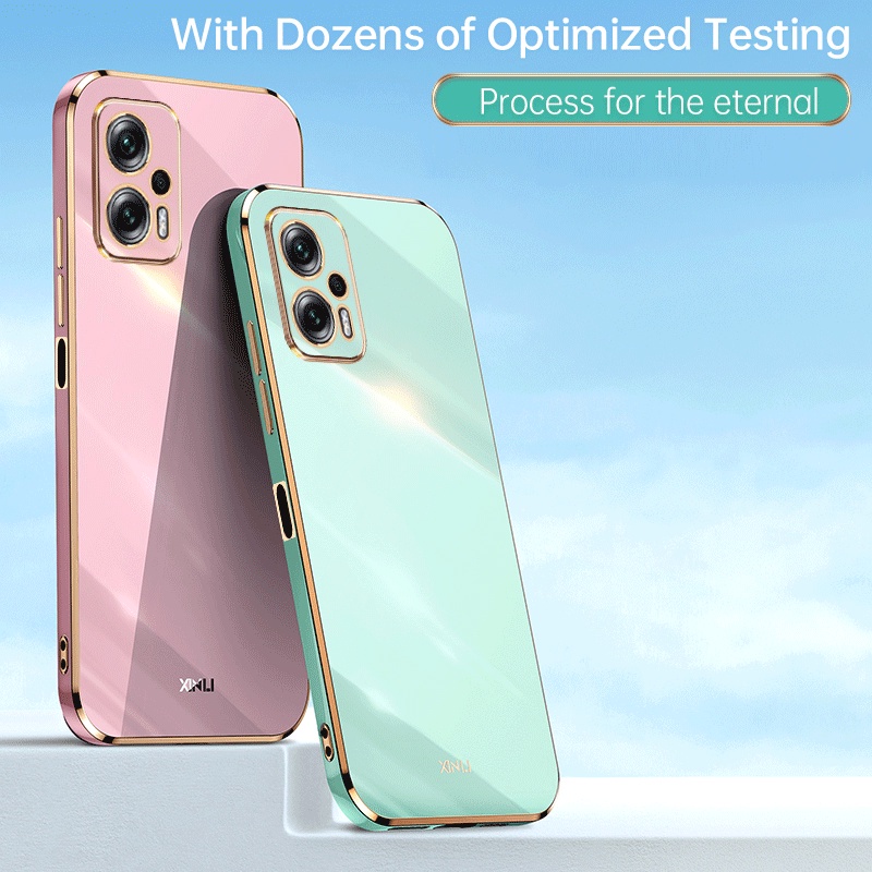 Ốp Điện Thoại Dẻo Vuông Mạ Màu Chống Sốc Bảo Vệ Camera Cho Xiaomi Poco X4 F4 X3 GT X4GT F4GT Xiomi Poco X4GT