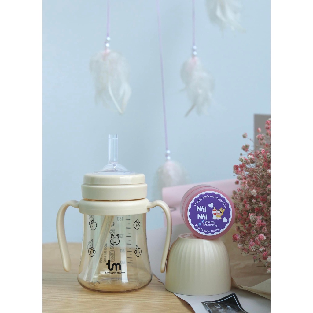 Bình hút Dottodot x Tovy and Molly Hàn Quốc cho bé 180ml - 280ml - made in Korea (tách set k hộp)