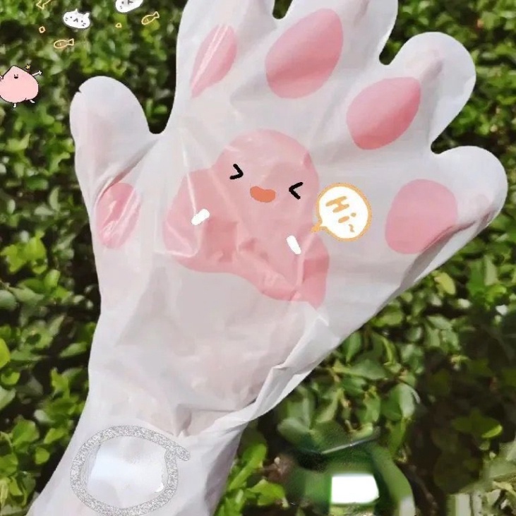 Cặp Mặt Nạ Dưỡng Da Tay Chân Cấp Ẩm Chống Nếp Nhăn Chống Lão Hóa Chăm Sóc Da Hình Chân Mèo Đáng Yêu DANA