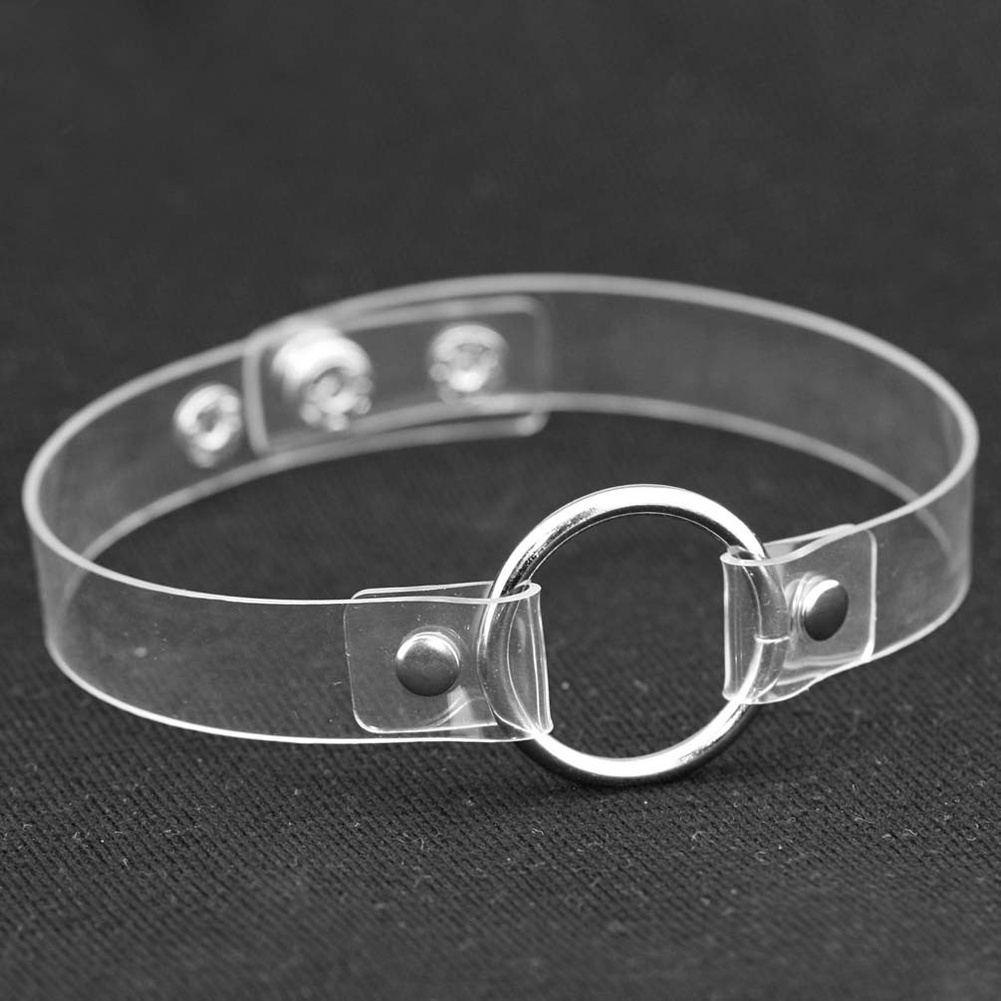 Vòng Cổ Choker Giả Da Viền Đinh Tán Tròn Thời Trang