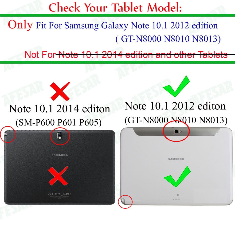 Bao da máy tính bảng màu trơn thiết kế sang trọng cho Samsung Galaxy Note 10.1(2012) GT-N8000 N8010 N8013 N8020