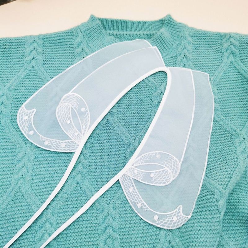 Vòng Cổ Hai Lớp Thắt Nơ Phối Ren Xinh Xắn Thời Trang