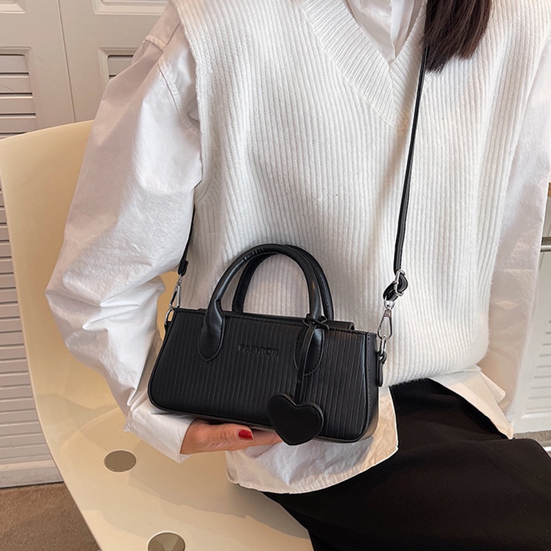 Túi Đeo Chéo Hình Vuông Nhỏ Họa Tiết Kẻ Sọc Dọc Chất Lượng Cao Cho Nữ