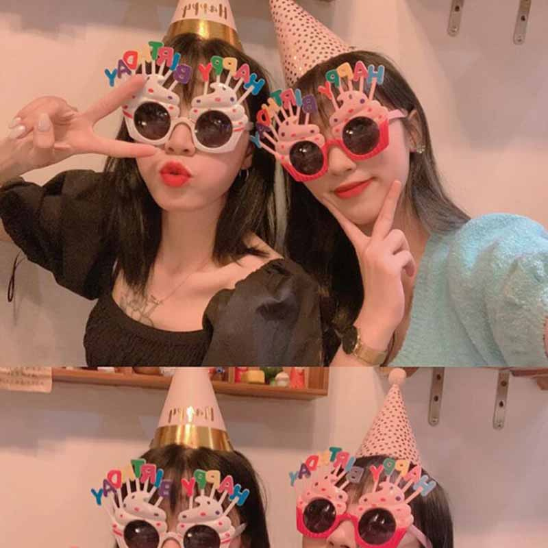 Kính mát hình chữ Happy Birthday dùng chụp ảnh vui nhộn | BigBuy360 - bigbuy360.vn