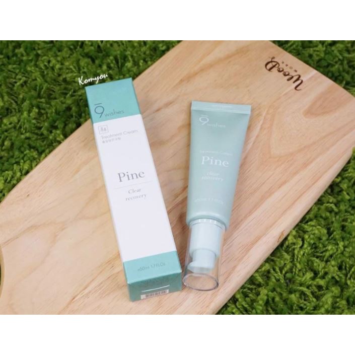 Kem Dưỡng Ẩm, Thu Nhỏ Lỗ Chân Lông 9 Wishes Pine Clear Recovery Treatment Cream 50ml