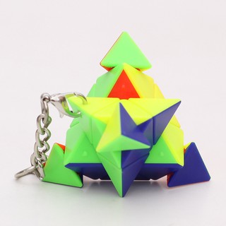Móc khóa rubik tam giác Pyraminx Keychain