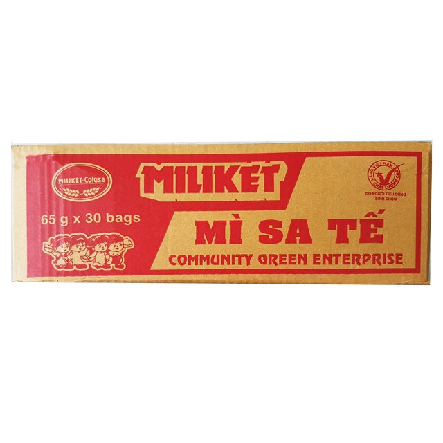 mì Miliket Giấy vàng sa tế gói 65g 1 block 5 gói | BigBuy360 - bigbuy360.vn