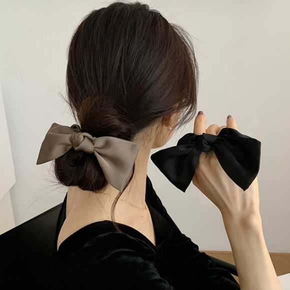 Dây Buộc Tóc Cao Su Co Giãn Bọc Vải Satin Phong Cách Hàn Quốc Đơn Giản 2022 Dành Cho Nữ