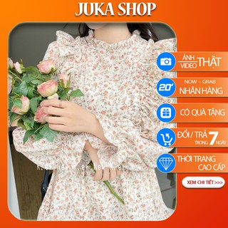 [SIÊU HOT] Đầm hoa nhí , váy tiểu thư viền bèo xinh xắn Juka Shop