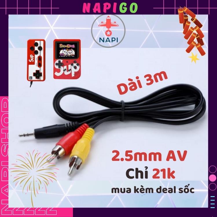 Cáp AV 2.5mm ra 2 đầu hoa sen máy chơi game SUP 400 kết nối tivi dài 3 mét