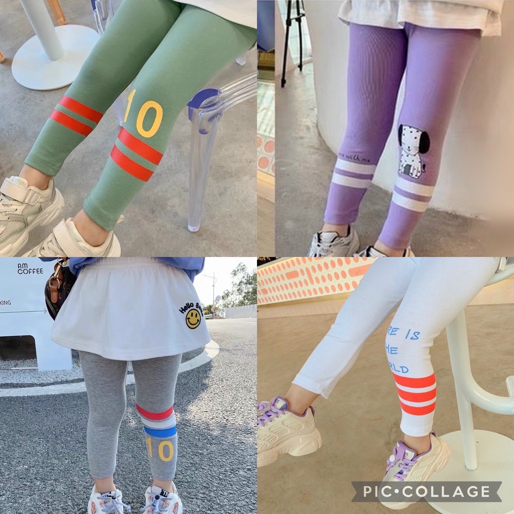 Lyvyshop - Quần legging dài cotton 4 chiều cho bé gái từ 08kg-24kg