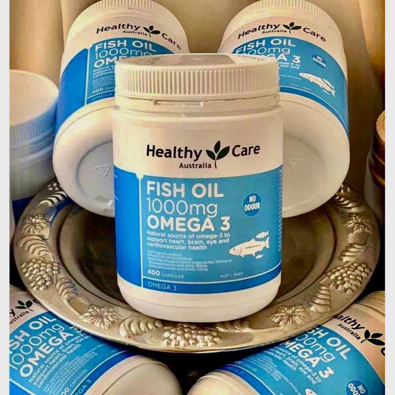 💙🐠 Viên uống Dầu Cá Tự Nhiên Healthy Care Fish Oil 1000mg Omega 3 của Úc 400 viên🐠💙