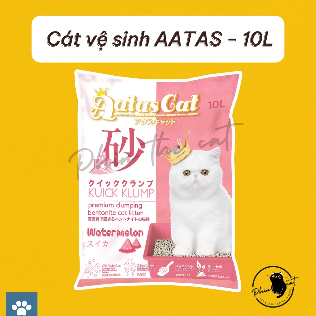 [Tân Phú] Cát vệ sinh AATAS công nghệ Singapore - 10L - Ship hỏa tốc | phinthecat