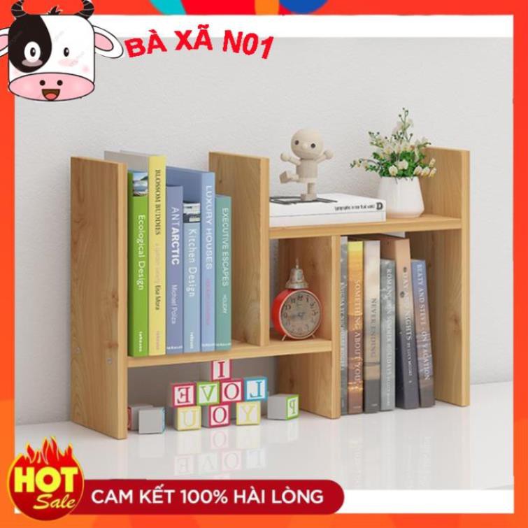 Kệ Sách Gỗ Cao Cấp Để Bàn Lắp Ghép Đa Năng 35cm x 15cm x 60cm