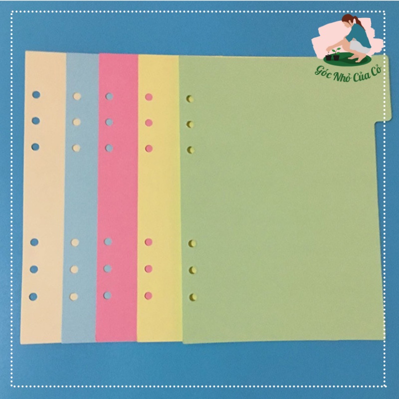 Tab Bìa giấy phân trang cho sổ còng A4 B5 A5 A6 giấy bìa cứng cho sổ planner