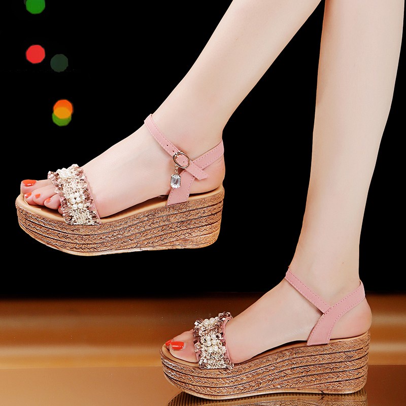 Xăng đan Đế Xuồng Thấm Hút Mồ Hôi Thoải Mái Thời Trang Cho Nữ