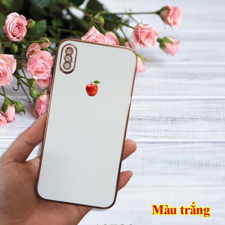 Ốp lưng X - Xs - Xs Max cạnh vuông kiểu dáng 12 cực đẹp. Ốp dẻo, viền vàng sang trọng.
