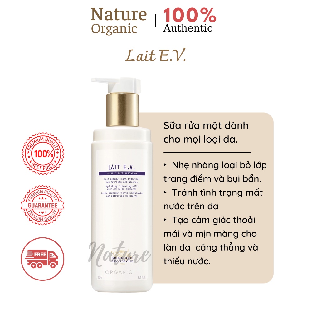 Sữa rửa mặt Lait E.V. cho da khô và da lão hoá - K05