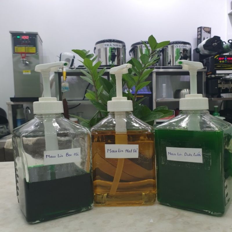 Bình bơm siro thủy tinh có vòi định lượng 10ml đựng dung dịch, siro, sữa