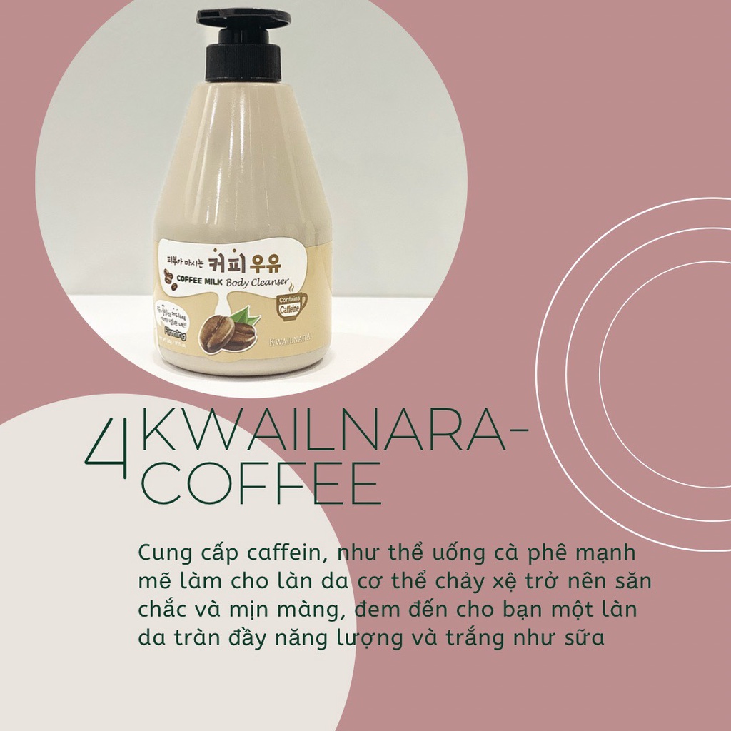 Sữa tắm cao cấp tinh chất Cà Phê Kwailnara Hàn Quốc