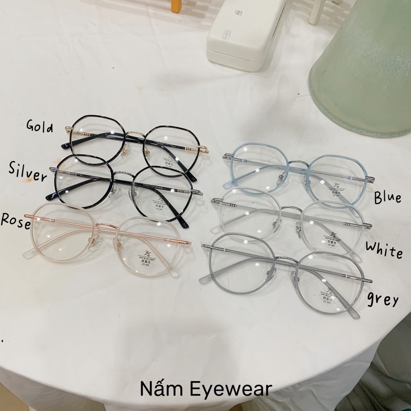 Gọng kính lục giác ngang bầu tròn 2300