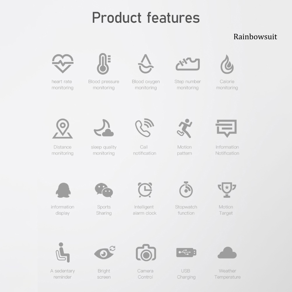 Vòng Đeo Tay Thông Minh C5S Chống Nước Theo Dõi Sức Khỏe Kèm Phụ Kiện