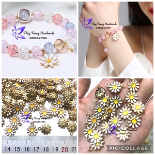 Charm Hoa Cúc Vàng xinh xắn trang trí vòng tay, trang sức handmad