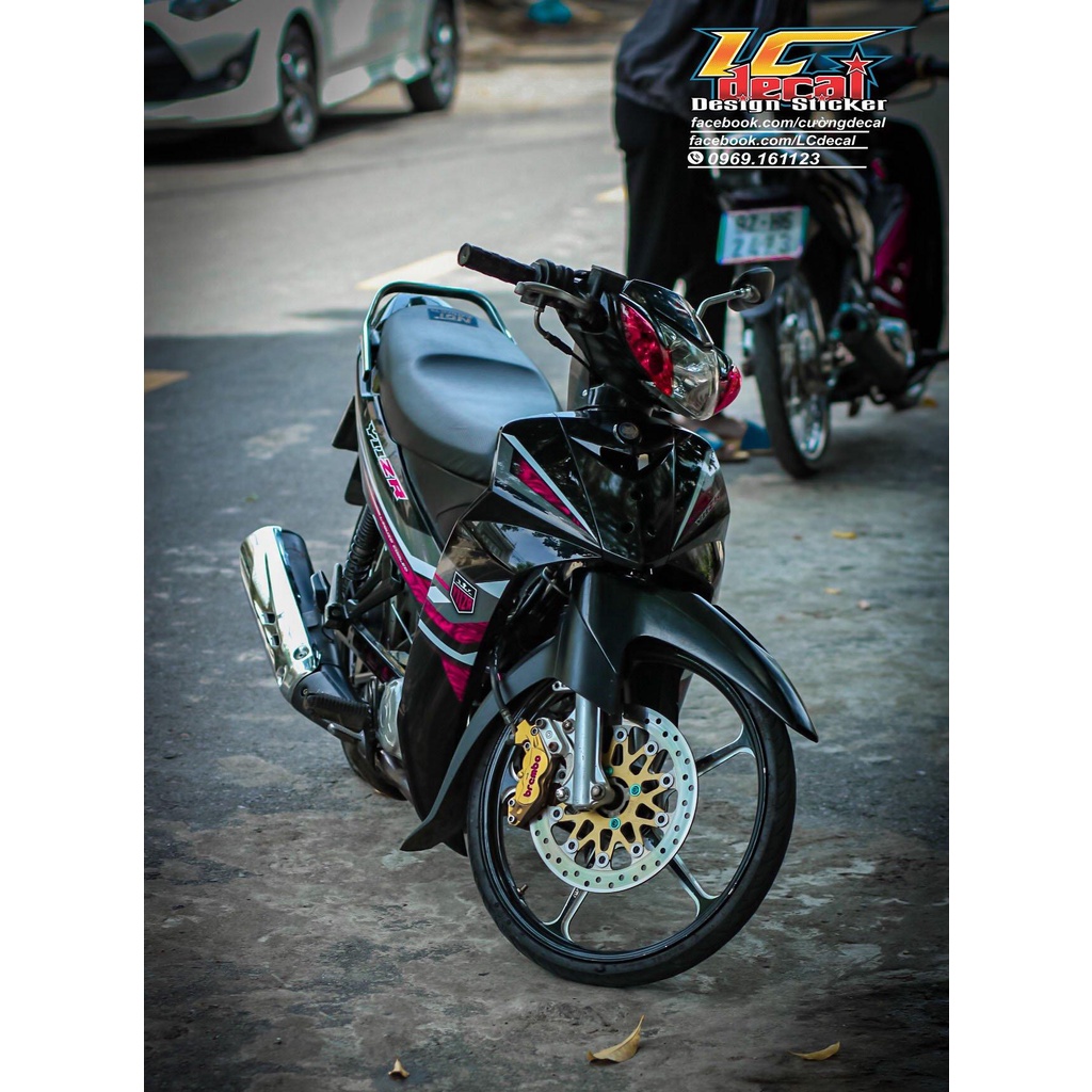 [Siêu Sale] [FreeShip] Tem Decal Rời mẫu Y11ZR 2022 TÍM HỒNG cho Sirius xăng cơ - không bay màu - chuẩn form