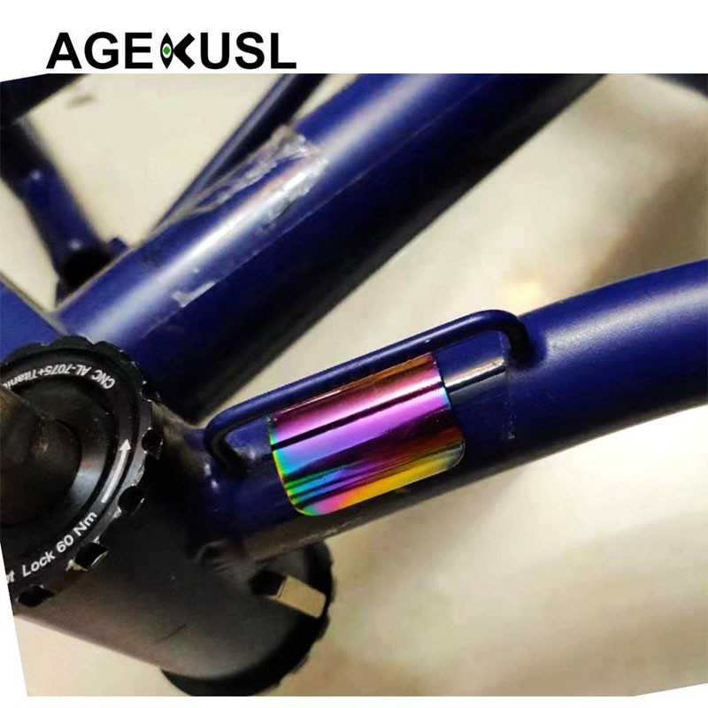AGEKUSL Bike Metal Sticker Bảo vệ Khung sau cho Brompton 3sixty United Xe đạp gấp ba lần có thể gập lại 1Pc