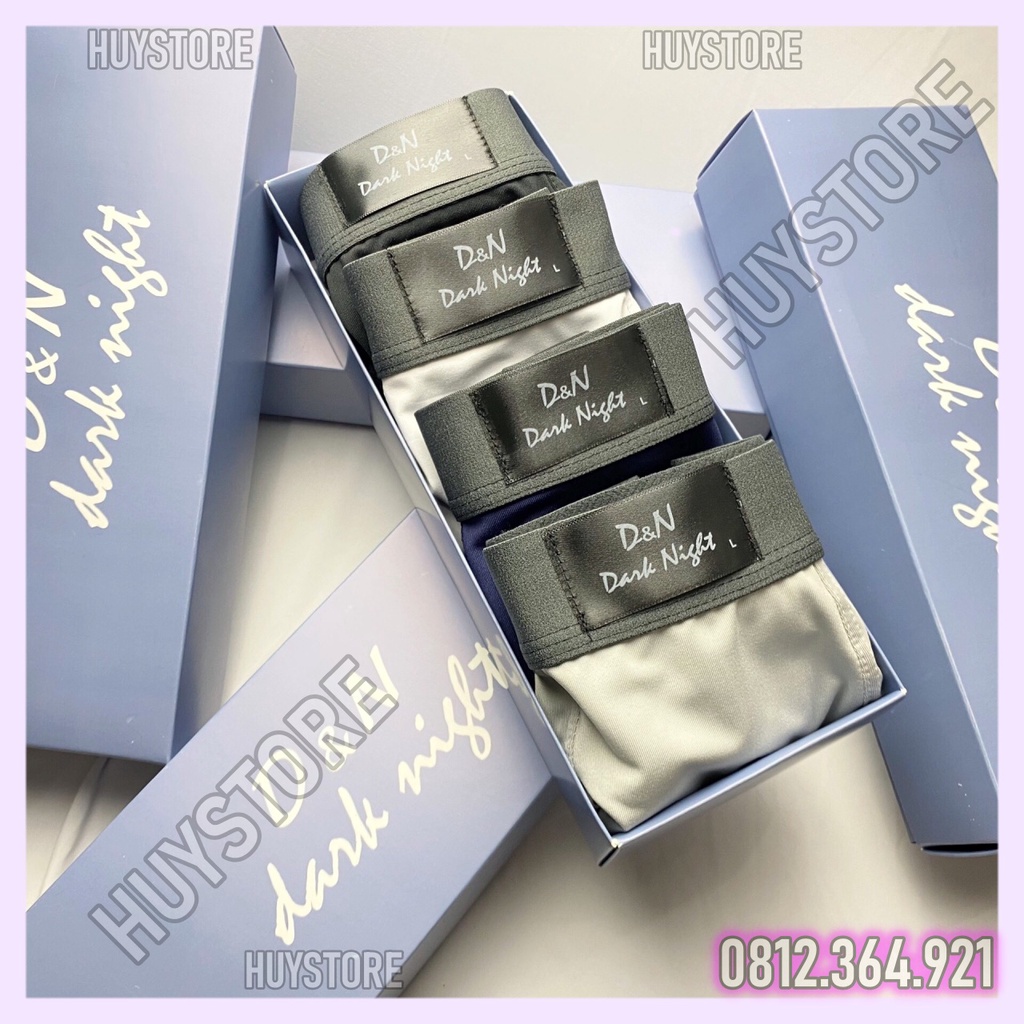 Hộp 5 Quần lót BOXER  DN đùi nam, quần sịp nam DN giao mau NGÂU NHIÊN Vải Thun Lạnh(chất mát,thoáng khí),co giãn 4 chiều
