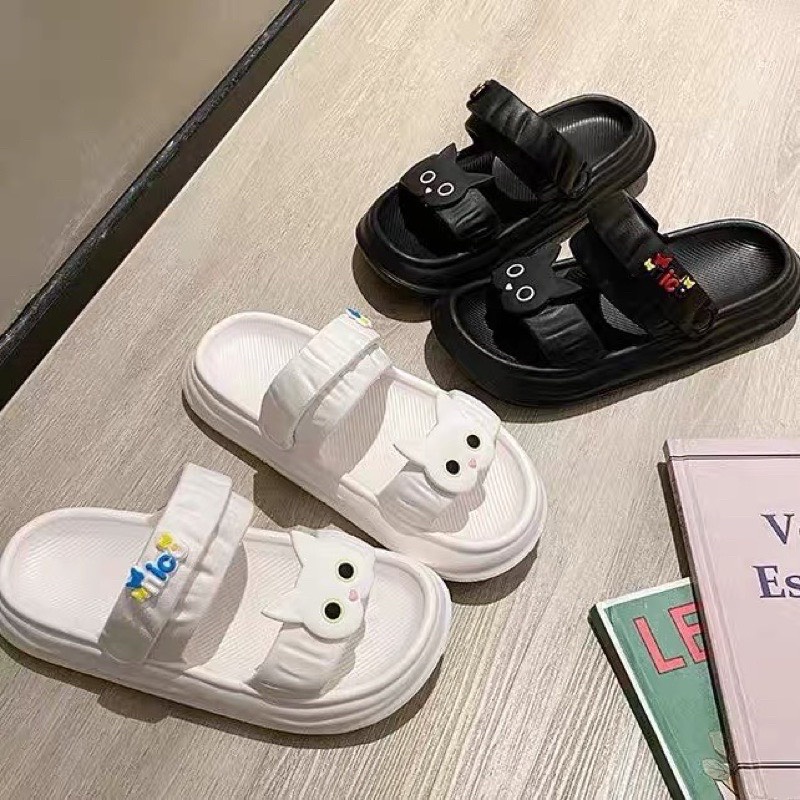 [RẺ VÔ ĐỐI] Dép quai hậu nữ Dép xăng đan quai mèo xinh