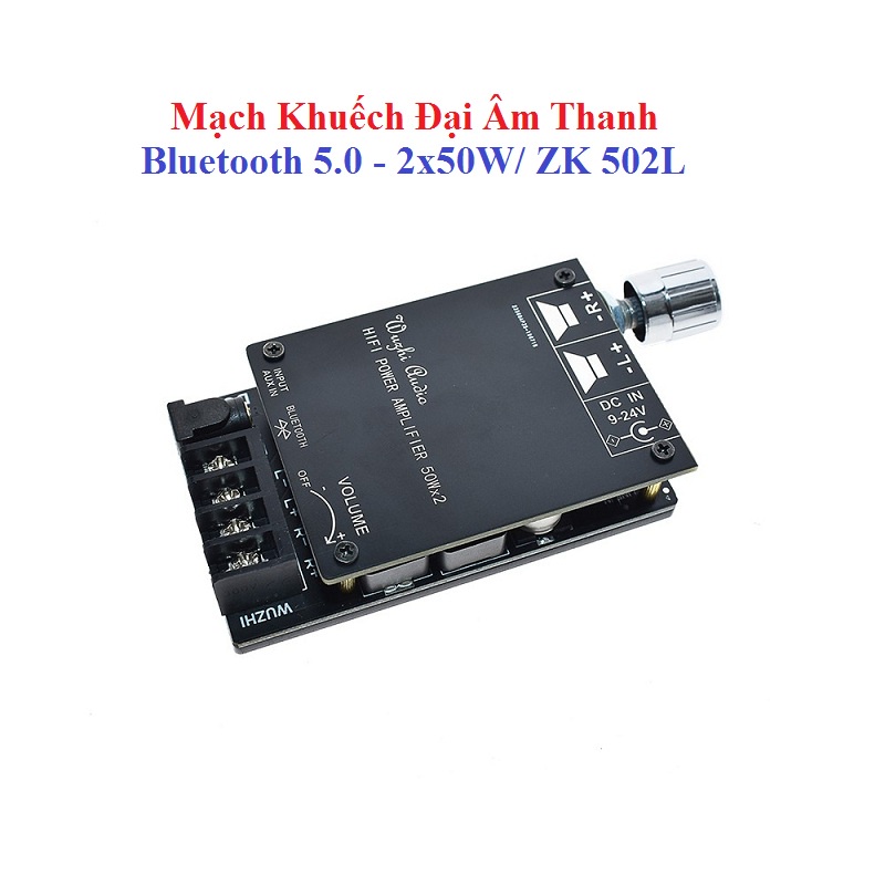 Mạch Khuếch Đại Âm Thanh Bluetooth 5.0 2*50W (ZK-502L)