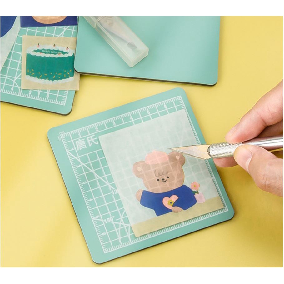 Bảng kê cắt/cutting mat khổ mini 8x8cm giá rẻ