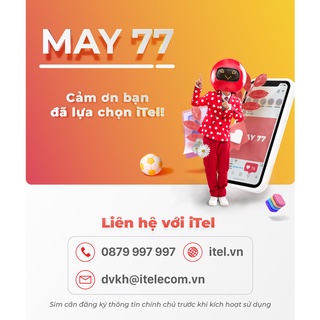 [Miễn Phí Tháng đầu] Sim iTelecom 087 Data 3GB/Ngày - 90 GB/Tháng
