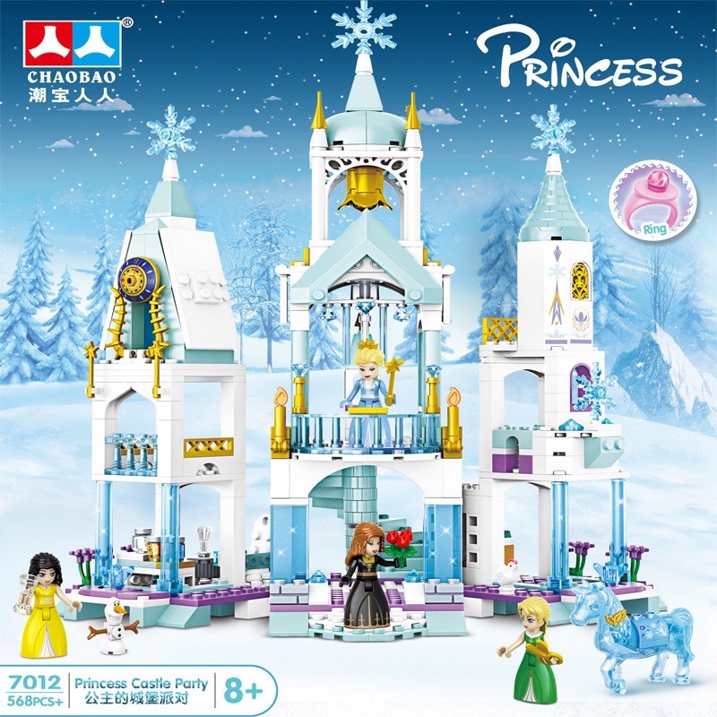 Lego con gái elsa lâu đài băng giá 568 miếng ghép cực đẹp