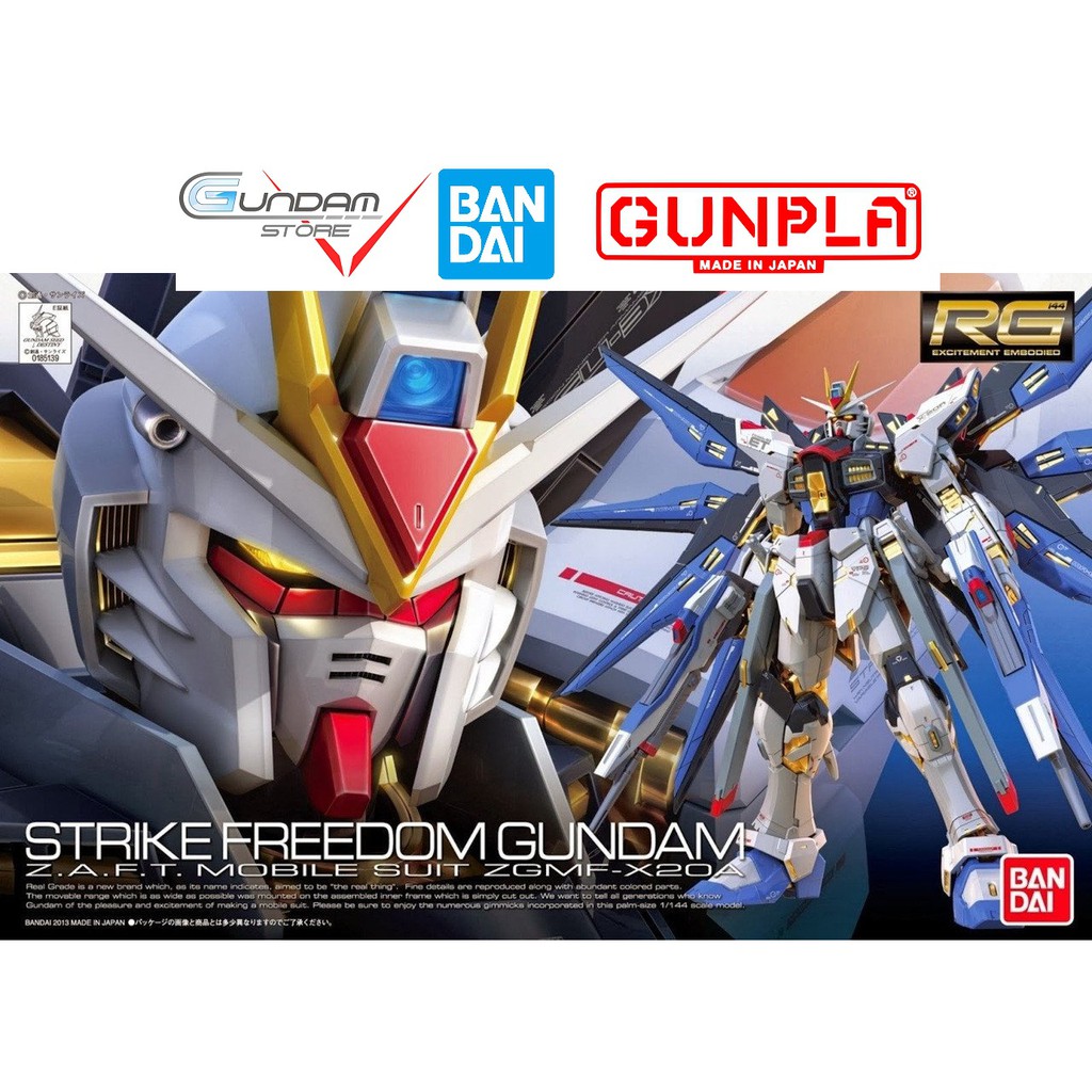 Bandai Mô Hình Gundam RG Strike Freedom ZGMF-X20A 1/144 Seed Destiny Đồ Chơi Lắp Ráp Anime Nhật