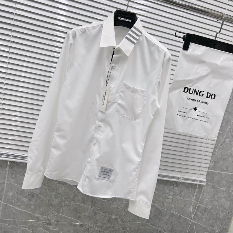 Sơ mi THOM 4 vạch cổ in cực đỉnh