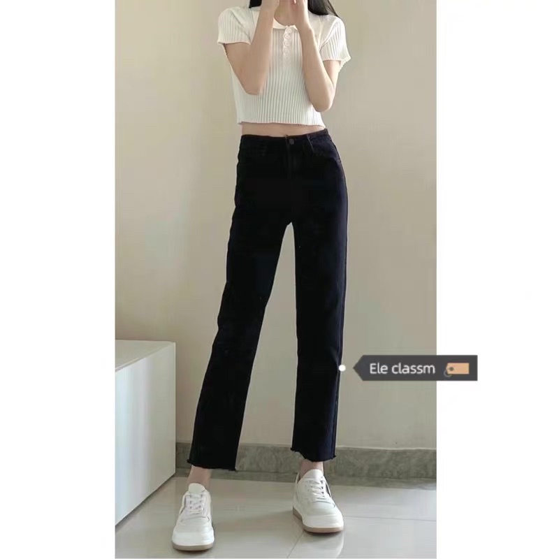 QUẦN JEAN ỐNG ĐỨNG SUÔNG ĐEN3725⚡️Bán lỗ xin đánh giá 5⚡️