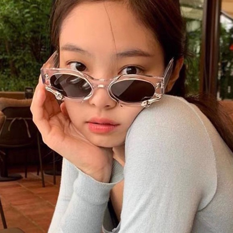 COD Kính Mát Thời Trang Hàn Quốc Jennie Y2K Chống Tia Uv Cho Nữ Đàn Ông