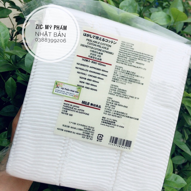 Bông tẩy trang muji tách 5 lớp