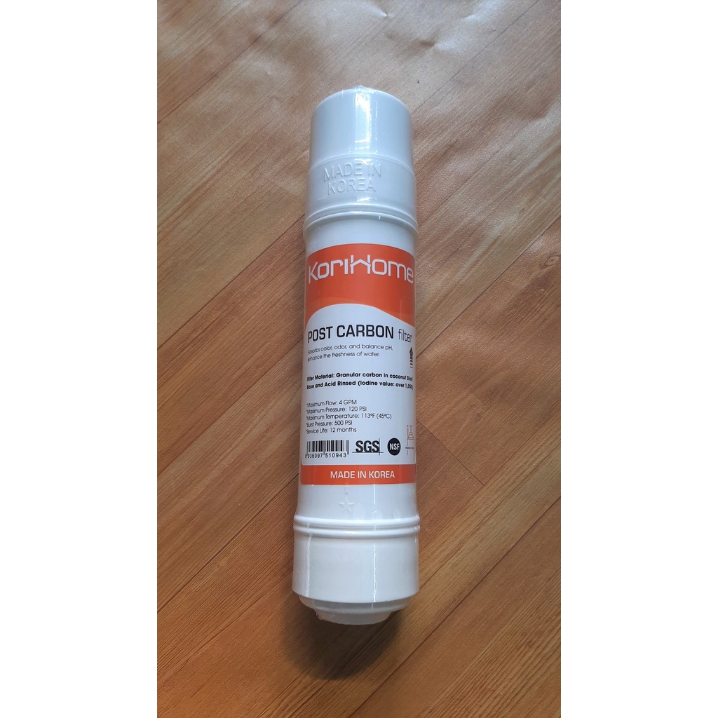 Combo 3 lõi lọc thô Korihome 1 sediment 1 Pre carbon 1 Post carbon