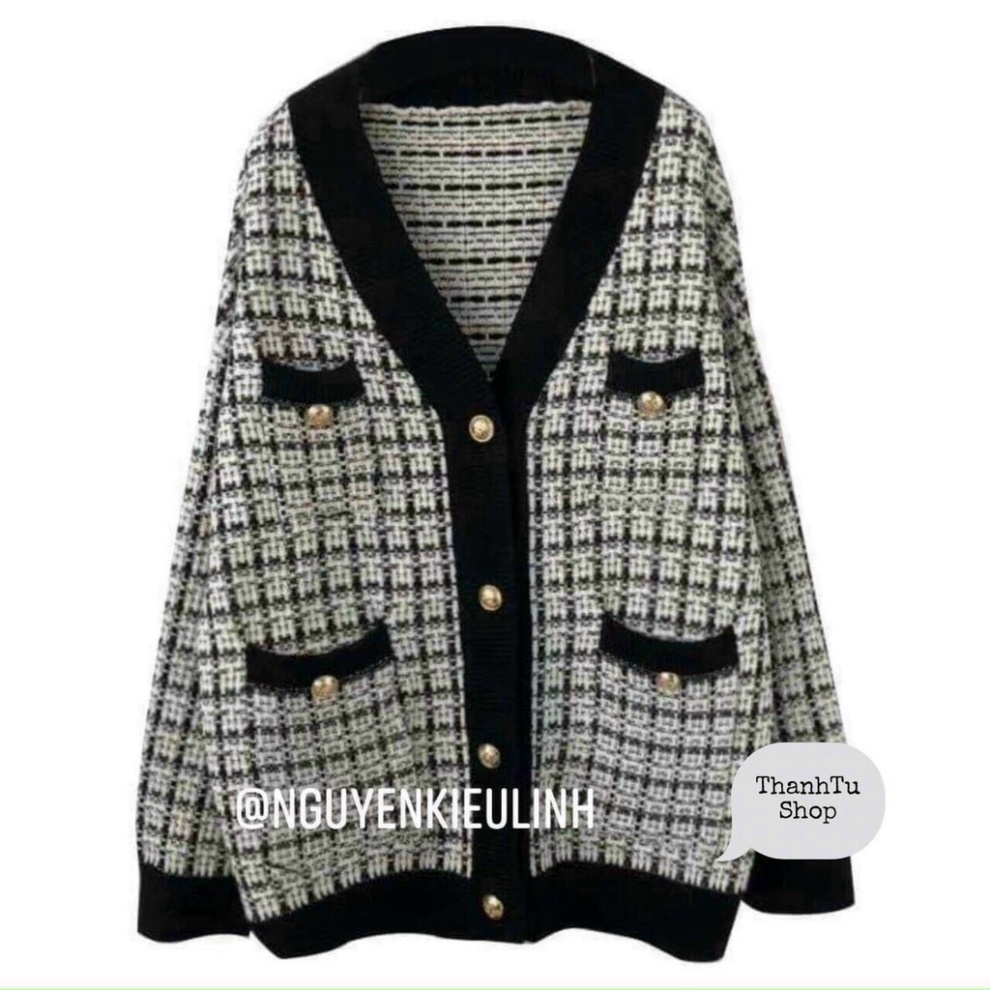 Áo Choàng Len Cadigan Cúc Vàng, Áo Cadigan Nữ Chất Len Nhũ Cao Cấp - HÀNG MỚI VỀ | BigBuy360 - bigbuy360.vn