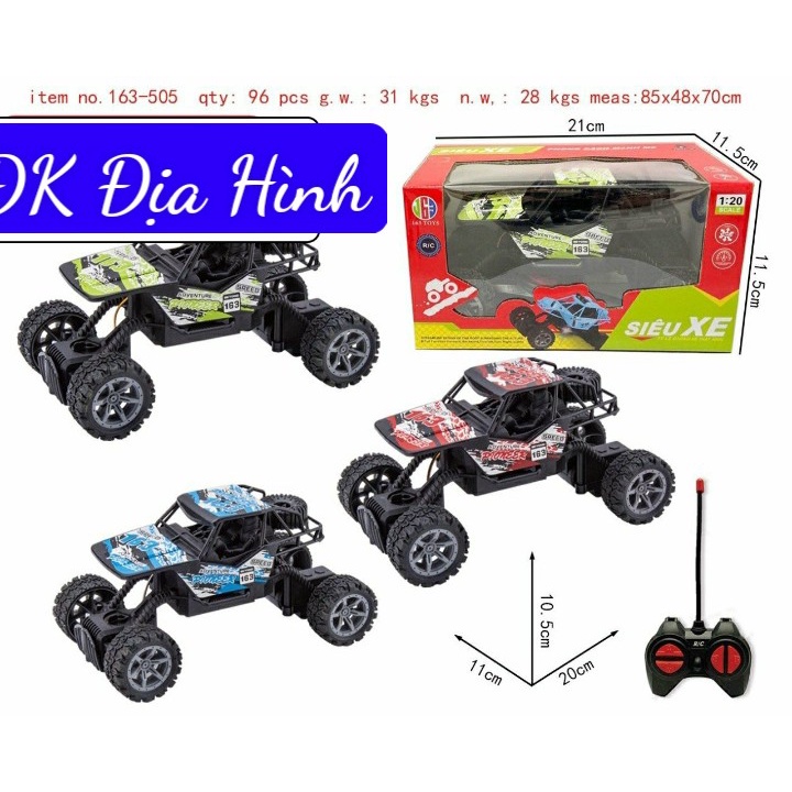 Đồ Chơi Xe Điều Khiển Địa HÌnh 4 Chiều 163, Bất Chấp Mọi Địa Hình