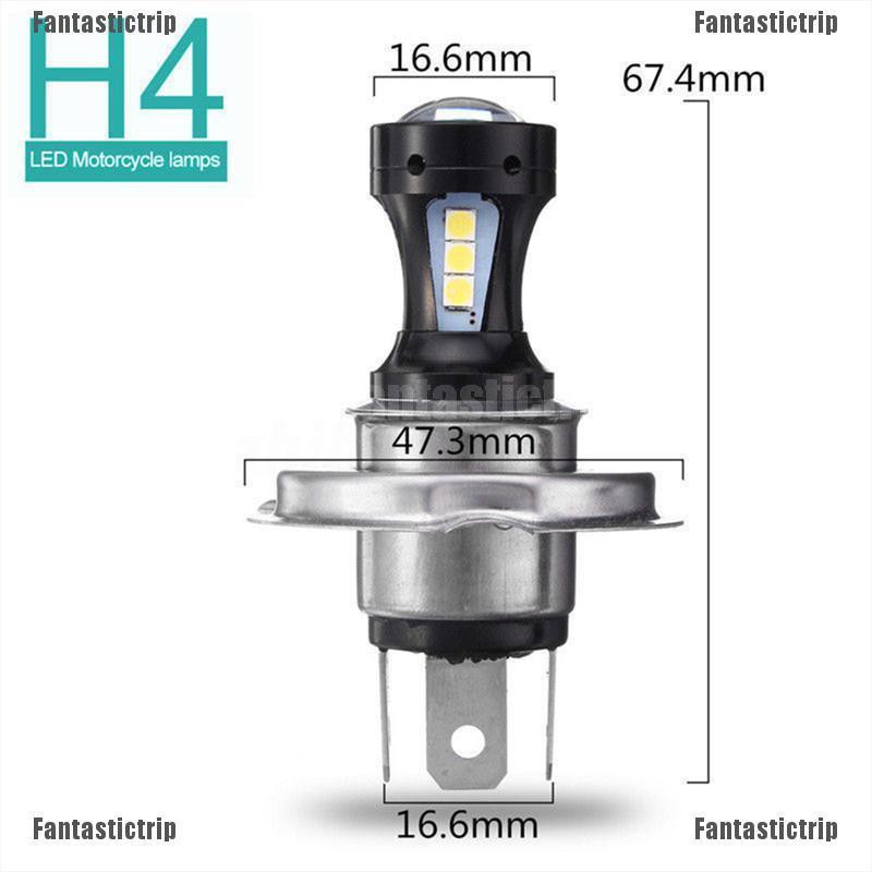 Fantastictrip H4 Motorcycle 3030 18 SMD LED Headlight Head Light Lamp Bulb 6500K 12-24v