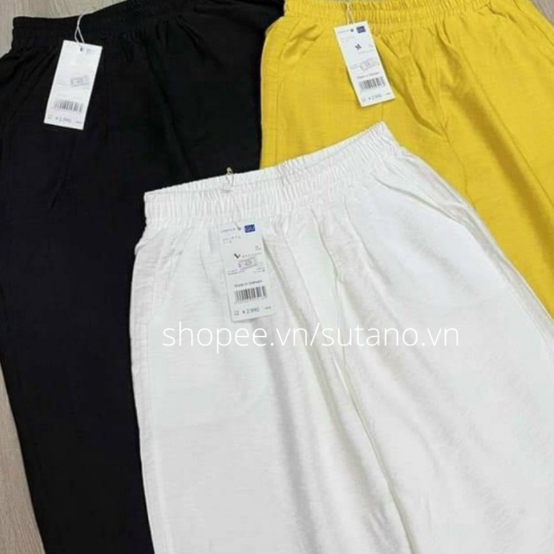 quần đũi dài nữ bom cạp chun co giãn dáng baggy mặc mát Q222 SUTANO