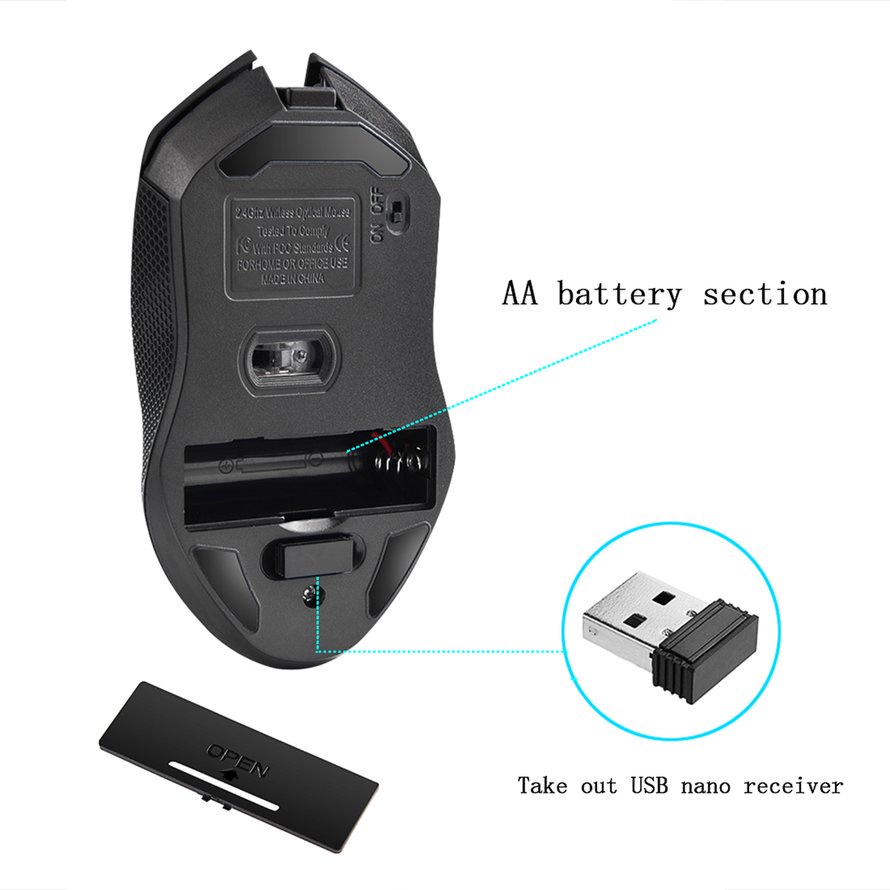 Chuột Máy Vi Tính PC Con Chuột Không Dây G817 Chuột Gaming Mouse Chuyên Game