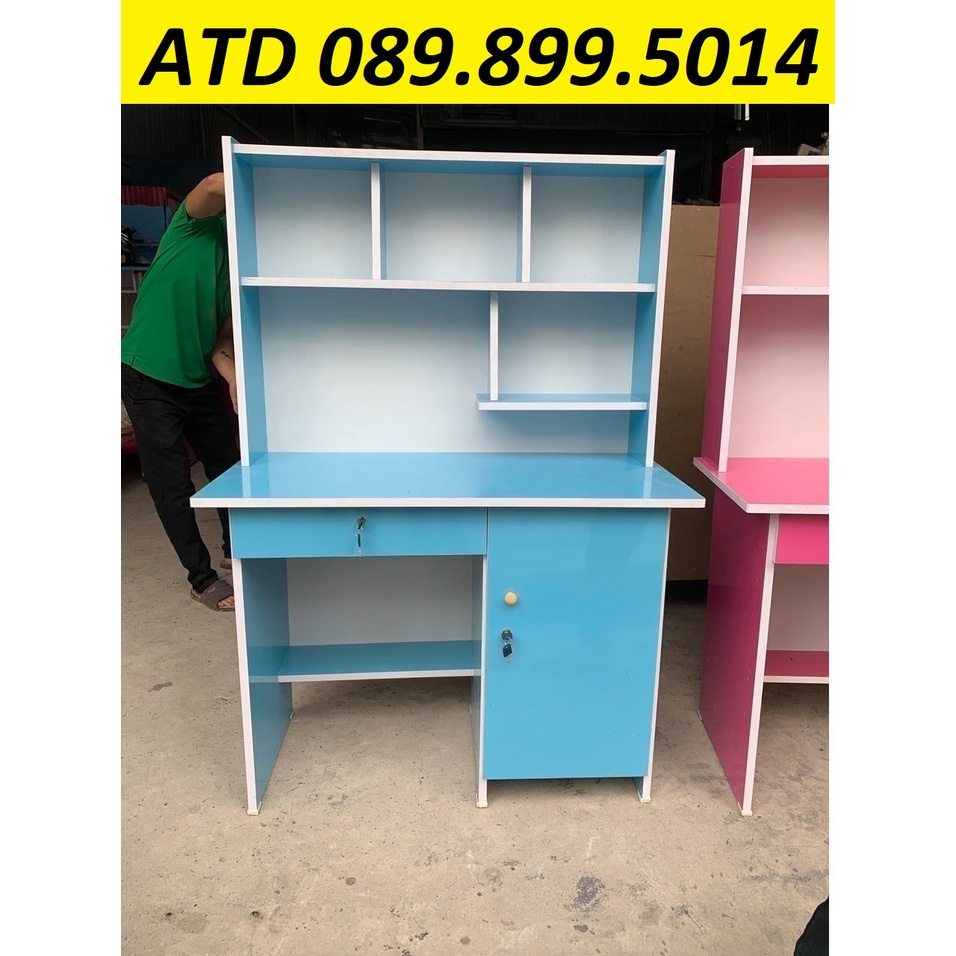 Bàn học sinh gỗ ép okal cao cấp giá rẻ tại xưởng, tặng kèm hình dán ngộ nghĩnh cho bé