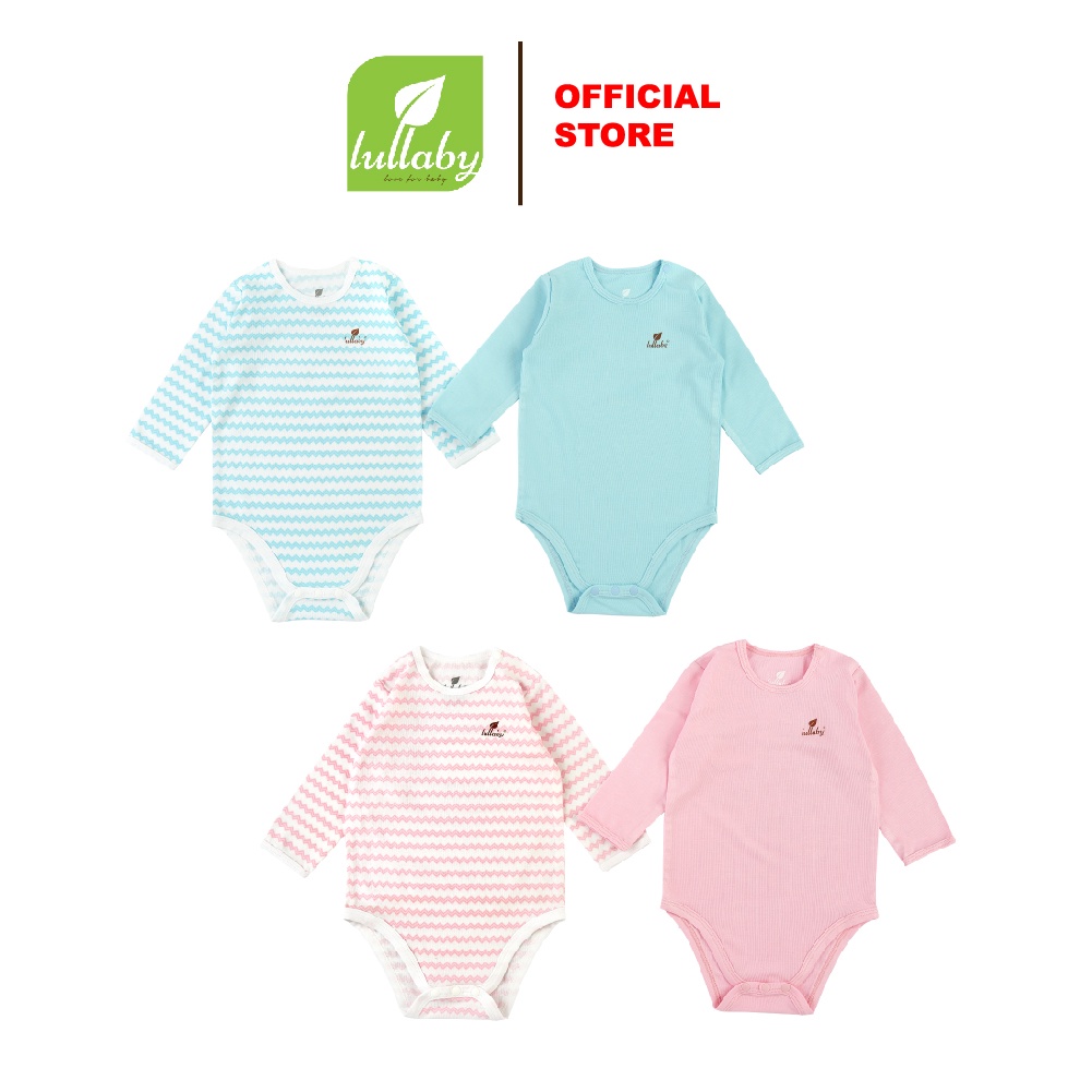 LULLABY Set 2 body dài tay bétrai/bé gái NH354M